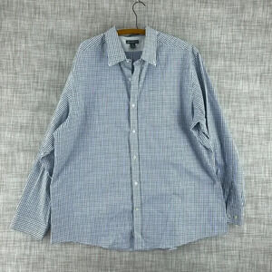 Eddie Bauer Shirt Long Sleeve Button Down Mens 2XL Blue 1747
